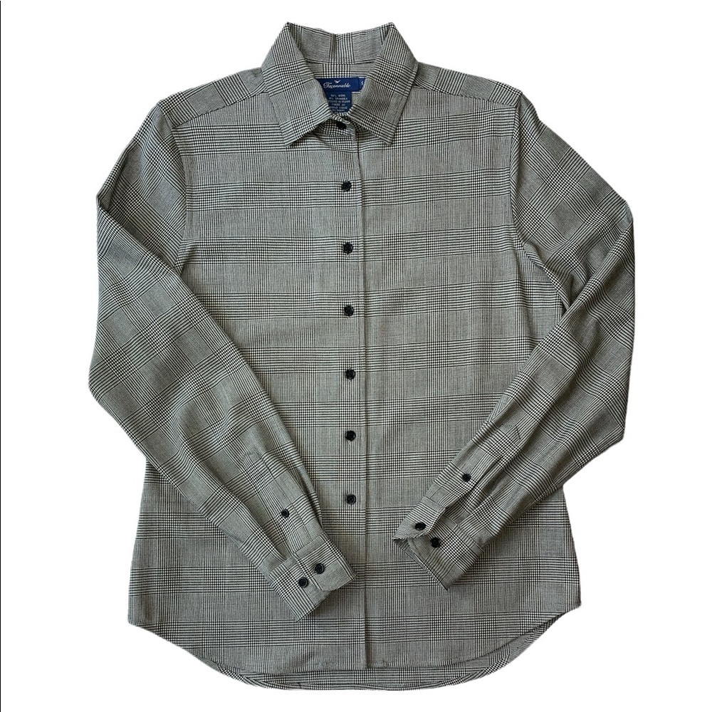 Faconnable Wool‎ Houndstooth Blouse